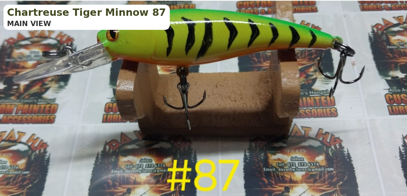 Chartreuse Tiger Minnow 87