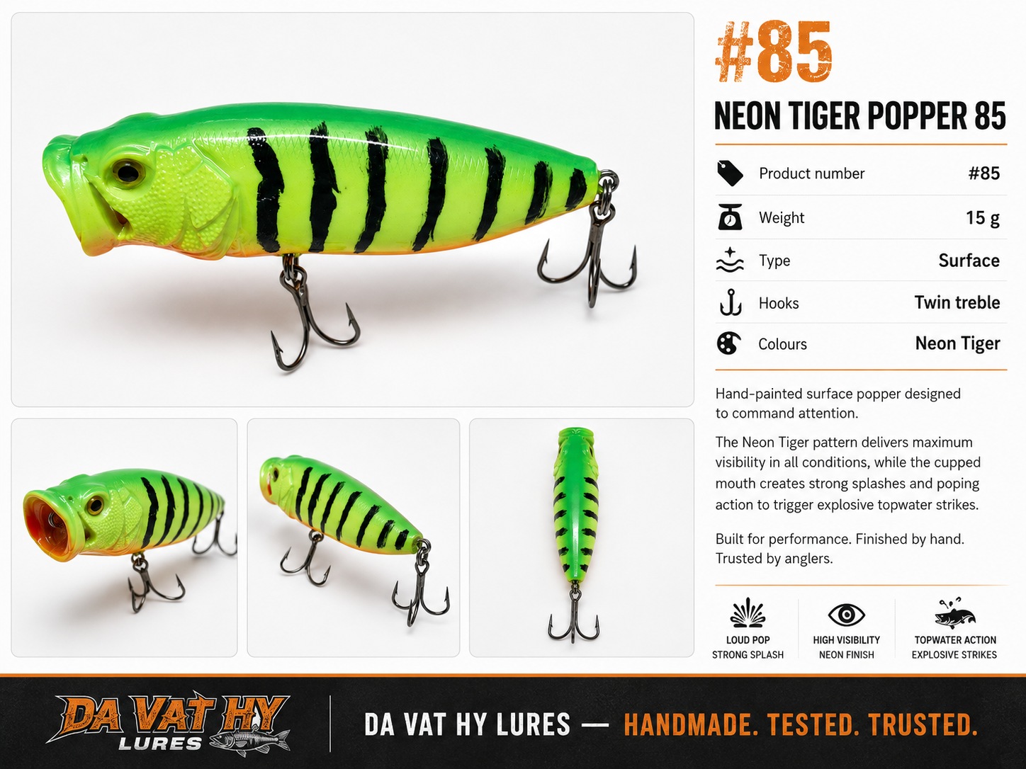 Neon Tiger Popper 85 turntable frame 1